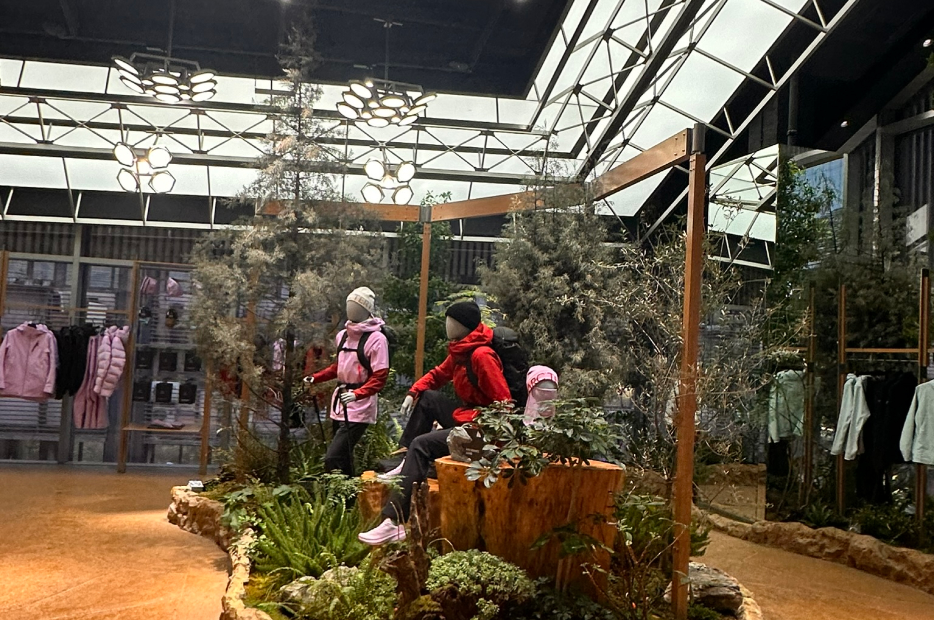Retail Arcteryx Store with nature-themed immersive displays Valtech