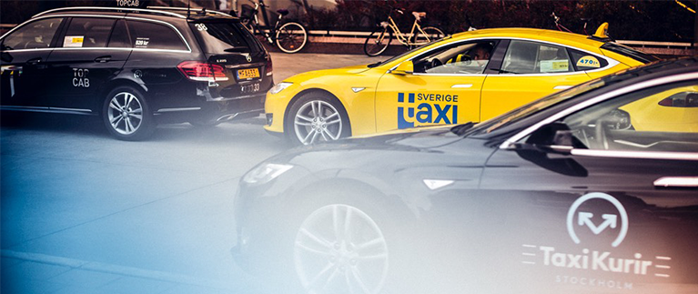 Various cabs and cars