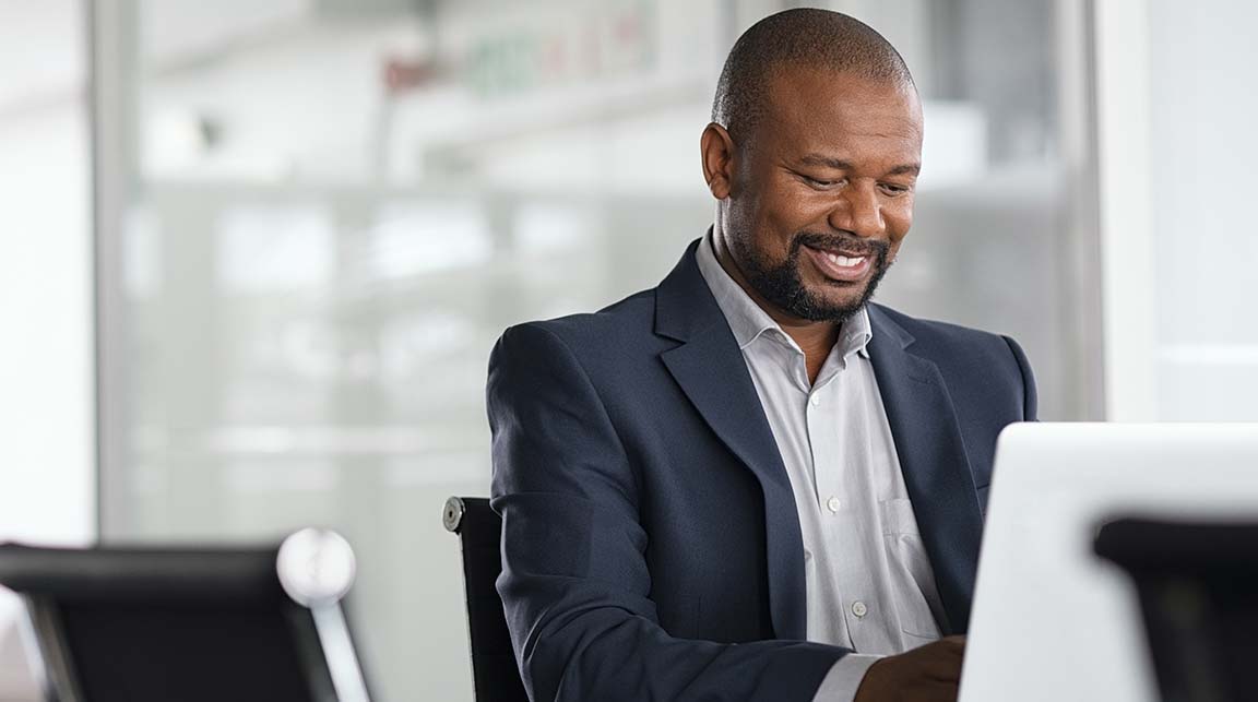 Man working at computer