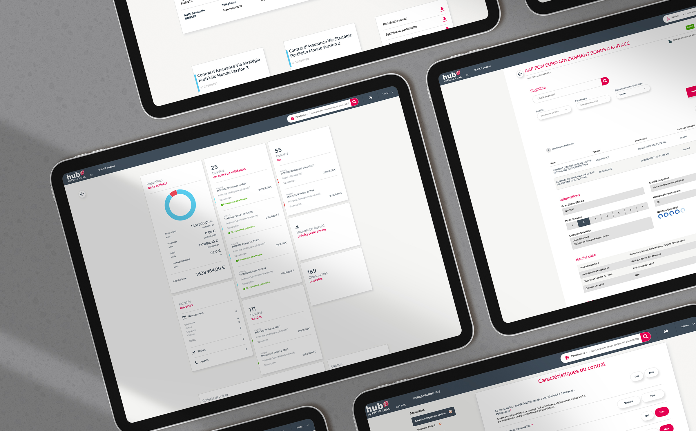 Tablets showcasing Primonial platform