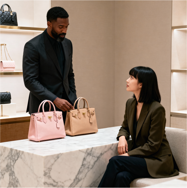 Luxury showroom experience